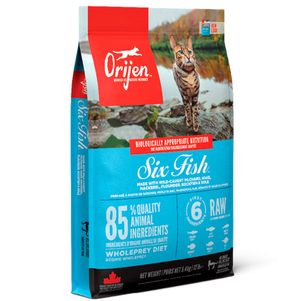 Сухий корм Orijen 6 Fresh Fish Cat для кішок і кошенят всіх порід і вікових груп