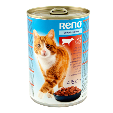 Reno Complete Menu Beef Консерви З М'Ясом Яловичини У Желе Для Дорослих Кішок Фото Від Dog.Com.Ua