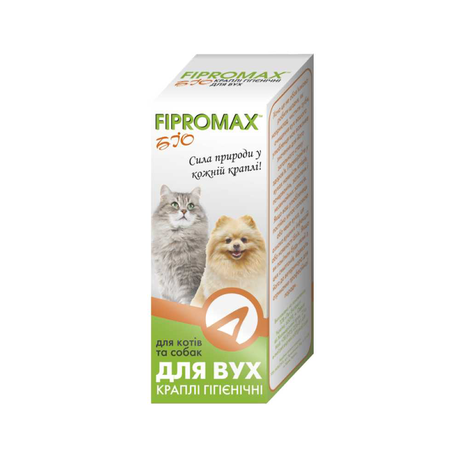 Fipromax Біо Краплі гігієнічні для вух для котів і собак