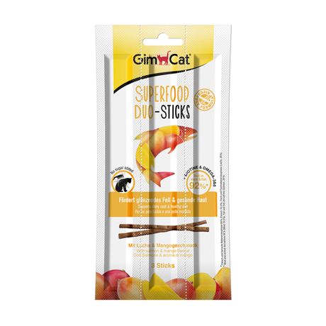 GimCat Superfood Duo-Sticks з лососем та манго для кішок