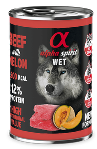 Alpha Spirit WET Beef with Melon Вологий корм для собак із яловичиною та динею