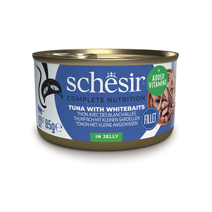 Schesir Tuna Whitebaits Влажный Корм В Желе Для Котов С Тунцом И Анчоусами, 85 Г Фото Зоомагазина Dog.Com.Ua