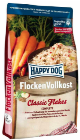 Сухий корм Happy Dog Flocken Vollkost корм в вигляді кукурудзяних пластівців для цуценят і особо чутливих собак
