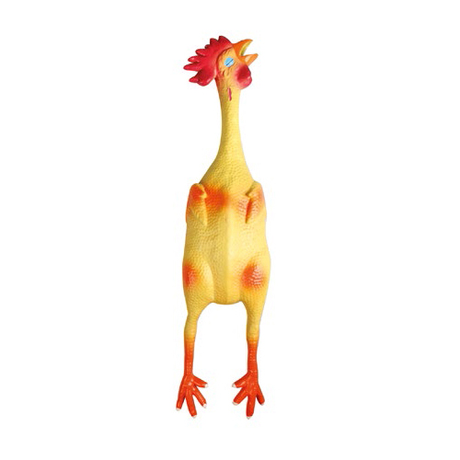 Flamingo LATEX CHICKEN игрушка для собак, курица с пищалкой, латекс, 11х8х49 см