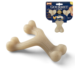 Nylabone Gourmet Wishbone Chicken Потрійна Жувальна Кістка Зі Смаком Курки Для Собак Фото Зоомагазину Dog.Com.Ua
