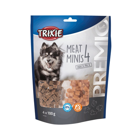 Trixie Premio 4 Meat Minis Мясные кубики с курицей, уткой, говядиной и бараниной для собак