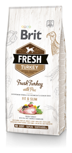 Сухий корм Brit Fresh Turkey with Pea Adult Fit & Slim для дорослих собак всіх порід (індичка)