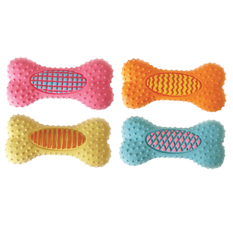 Tatrapet Toys Fun Латексна Кісточка З Пищалкою Різні Кольори, 13 См Фото Від Dog.Com.Ua