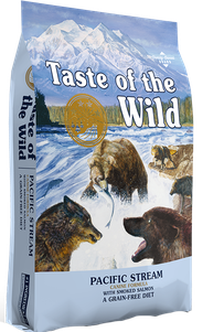 Taste of the Wild Pacific Stream Canine Formula для взрослых собак всех пород с чувствительным пищеварением (лосось)