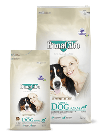Сухой корм BonaCibo Adult Dog Form (БонаСибо) для взрослых собак с лишним весом и для стареющих (курица, анчоусы, рис)