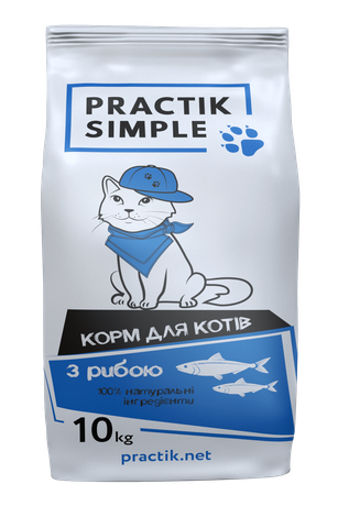 Practik Simple корм для взрослых кошек всех пород (морская рыба)