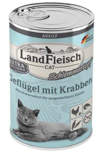 LandFleisch консерви для котів з крабом та домашнім птахом