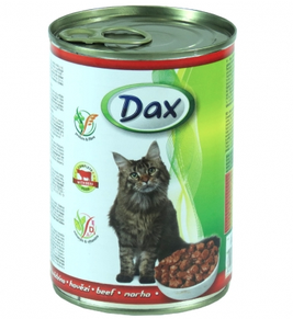 Dax полноценный корм с говядиной дакс для кошек