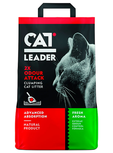 Cat Leader Clumping 2Xodour Attack Fresh Кет Лідер Подвійна Свіжість Ультрагрудкувальний Наповнювач У Котячий Туалет Фото Зоомагазину Dog.Com.Ua