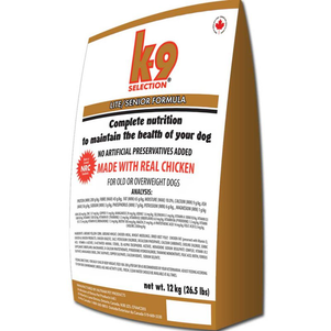 Сухий корм K-9 Selection Lite Formula для літніх і малоактивних собак всіх порід (курка)