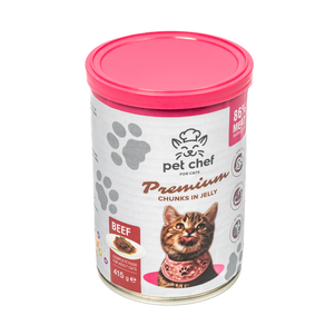Pet Chef Вологий Корм Для Котів Шматочки В Желе З Яловичиною Фото Зоомагазину Dog.Com.Ua