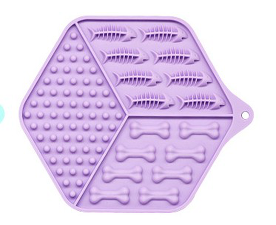WahoPet Лизальний килимок для собак і котів силіконовий (фіолетовий)