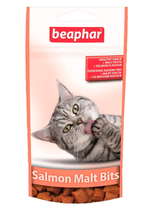 Beaphar Malt-Bits with Salmon лакомство для кошек для выведения шерсти со вкусом лосося с мальт-пастой