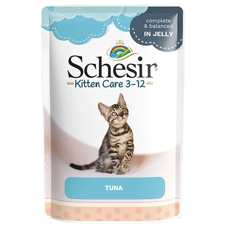 Schesir Kitten Care Tuna Вологий Корм У Желе Для Кошенят З Тунцем Пауч, 85 Г Фото Від Dog.Com.Ua