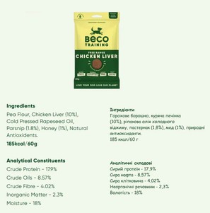 Beco Pets Печиво для собак (куряча печінка з пастернаком і медом)