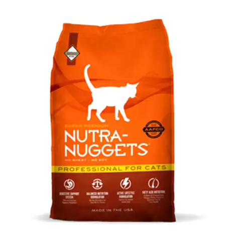 Nutra Nuggets Professional (Нутра Нагетс) Сухой корм для котят, кормящих, беременных и активных кошек на основе птицы (оранжевая)