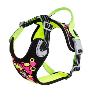 Hurtta Weekend Warrior Neon Harness Ii Eco Шлейка Пом'Якшена Для Собак Лакрична Фото Зоомагазину Dog.Com.Ua