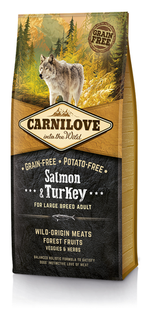 Сухой корм Carnilove Salmon & Turkey Adult Large Breed для взрослых собак крупных пород (лосось и индейка)