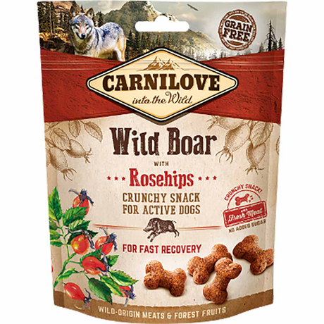 Ласощі для собак Carnilove Dog Wild Boar with Rosehips Crunchy Snack дикий кабан