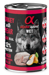 Alpha Spirit WET Turkey with Pear Вологий корм для собак з індичкою та грушами