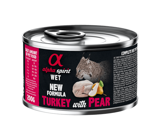 Alpha Spirit Turkey with Pear Вологий корм для котів з індичкою та грушами