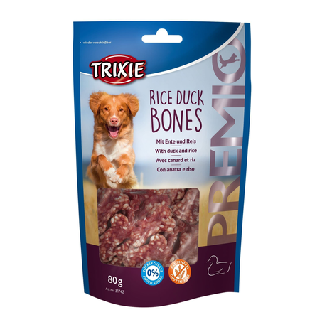 Ласощі Trixie для собак Тріксі Преміо Rice Duck Bones качка з рисом 80г