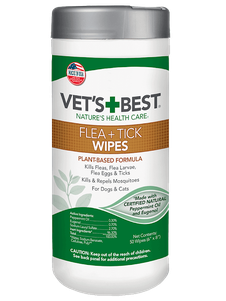 Vet's Best Flea Tick Wipes Влажные салфетки от насекомых для собак (50 шт)