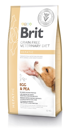 Лікувальний корм Brit Veterinary Diet Dog Hepatic беззерновий корм при печінковій недостатності (яйця)