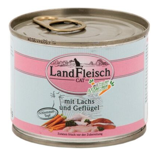 LandFleisch желе для котов с лососем и птицей