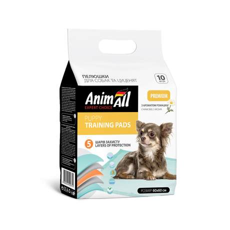 AnimAll Пелюшки для цуценят та собак з ароматом ромашки, 60х60 см