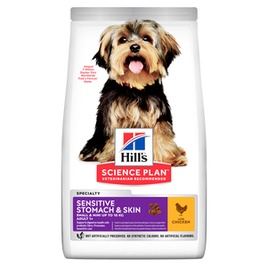 Сухий корм Hill's SP Adult Sensitive Stomach & Skin Small & Mini для дорослих собак малих порід з чутливим шлунком і шкірою (курка)
