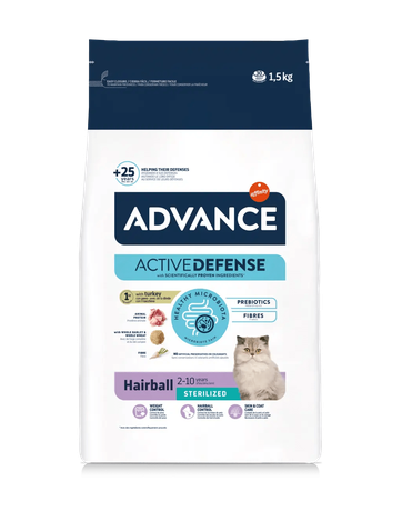 Advance Cat Sterilized Hairball для стерилізованих котів з індичкою