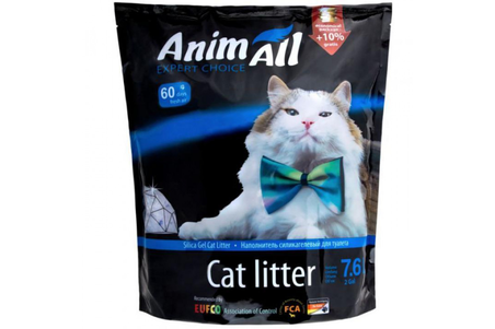 AnimAll "Голубой аквамарин" силикагелевый наполнитель для кошачьих туалетов