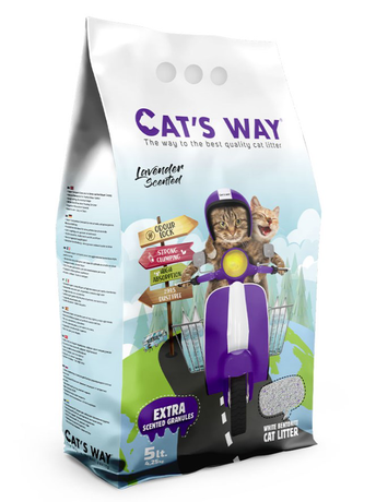 Cat's Way Бентонітовий наповнювач лаванда фіолетові гранули