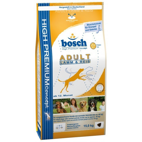 Сухий корм Bosch Adult Lamm & Reis (Бош Едалт) для дорослих собак (ягня і рис)