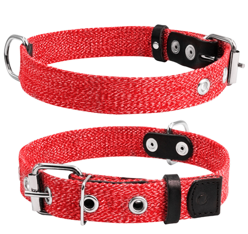 Collar Ошейник Для Собак Брезентовый, Красный Фото Від Dog.Com.Ua