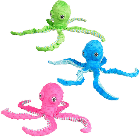 Flamingo Bubbly Plush Octopus ФЛАМІНГО ПЛЮШОВИЙ ОСЬМИНОГ м'яка іграшка для собак