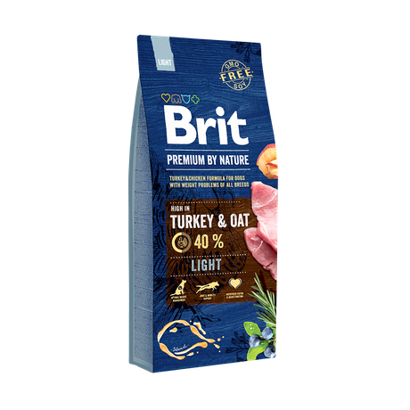 Сухий корм Brit Premium Light (Бріт Преміум Лайт) для дорослих собак схильних до повноти
