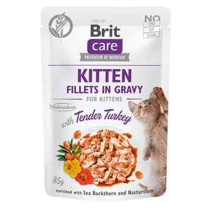 Brit Care Cat Pouch Філе індички в соусі (для кошенят) 85г