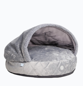 Harley And Cho Лежак С Капюшоном Cover Plush Gray Фото Зоомагазина Dog.Com.Ua