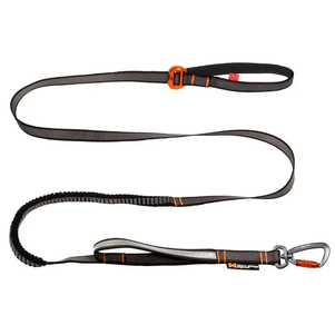Non-Stop Dogwear Touring Bungee Adjustable Регульований Повідець Для Собак Чорний З Сірим Фото Зоомагазину Dog.Com.Ua