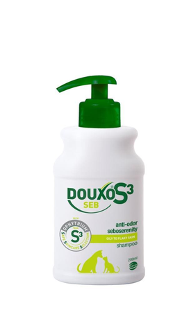 Ceva (Сева) DOUXO S3 SEB (ДУКСО СЕБ) лікувальний шампунь для жирної, сухої та шкіри з лупою собак та кішок, 200 мл