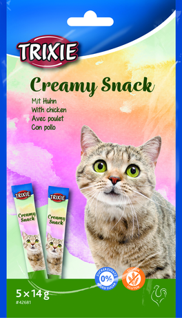 Trixie Ласощі Для Котів Creamy Snacks Курка 5*14Гр Фото Від Dog.Com.Ua