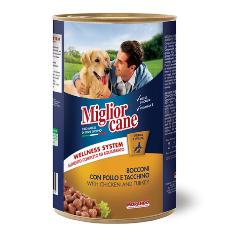 Morando Migliorcane Вологий корм для собак зі шматочками курки та індички