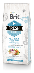 Сухий корм Brit Fresh Fish with Pumpkin Adult Large Muscles & Joints для дорослих собак великих порід (риба)